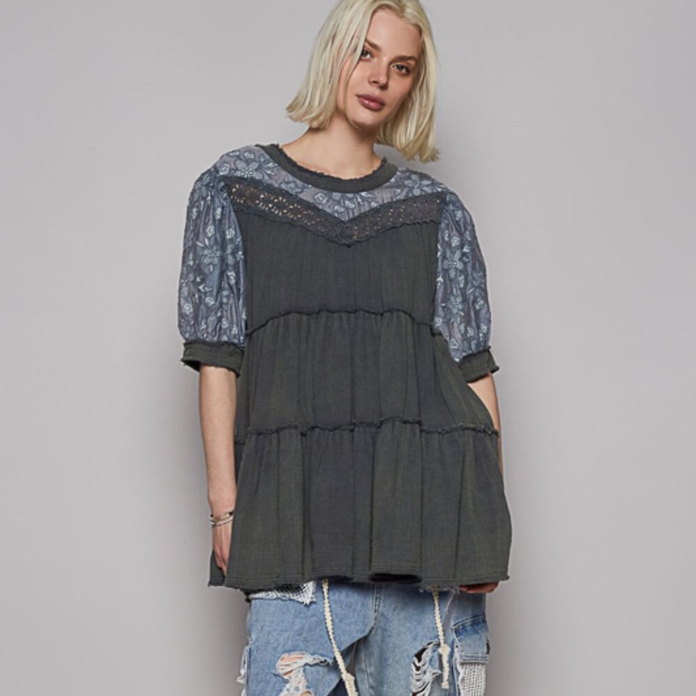 POL Tiered Floral Top NEW Size Various